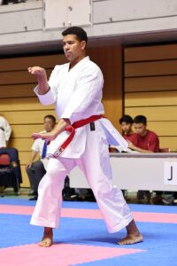 Johnpaul Williams in the JKF Gojukai Senior (over 50) division in Naha Okinawa Japan 