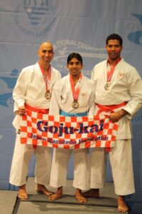 John Crose, Sanjit Mandal and Johnpaul Williams - USA Karate winners