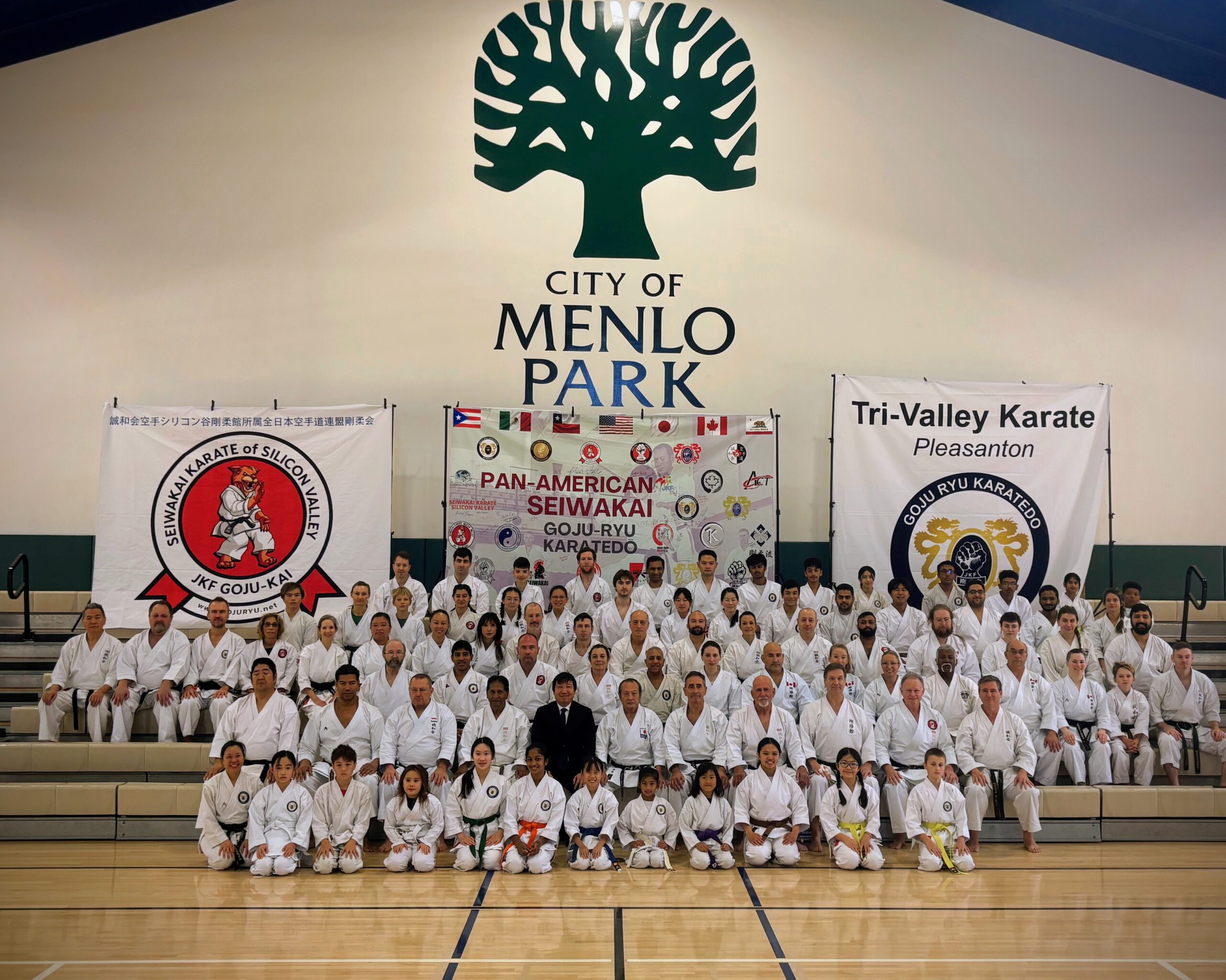 Fujiwara Seiichi (JKF Overseas Director and Japan Consul General at the Seiwakai Karate Seminar in Menlo Park hosted by SKSV and Johnpaul Williams