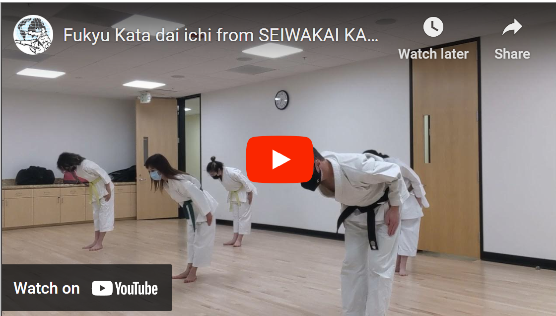 Fukyu Kata dai ichi at Seiwakai Karate JKF Gojukai Silicon Valley